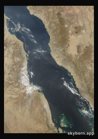 The Earth on 18 February 2010 · Red Sea