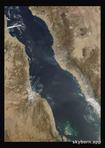 The Earth on 19 February 2010 · Red Sea