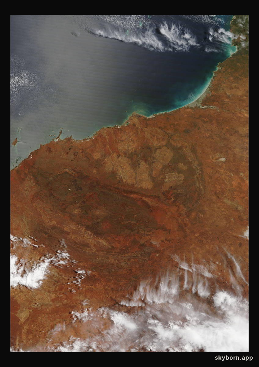 The Earth on 20 February 2010 · Pilbara, Western Australia