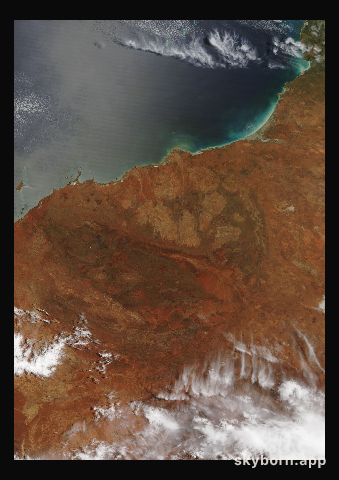 The Earth on 20 February 2010 · Pilbara, Western Australia