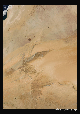 The Earth on 23 February 2010 · Eye of the Sahara, Mauritania