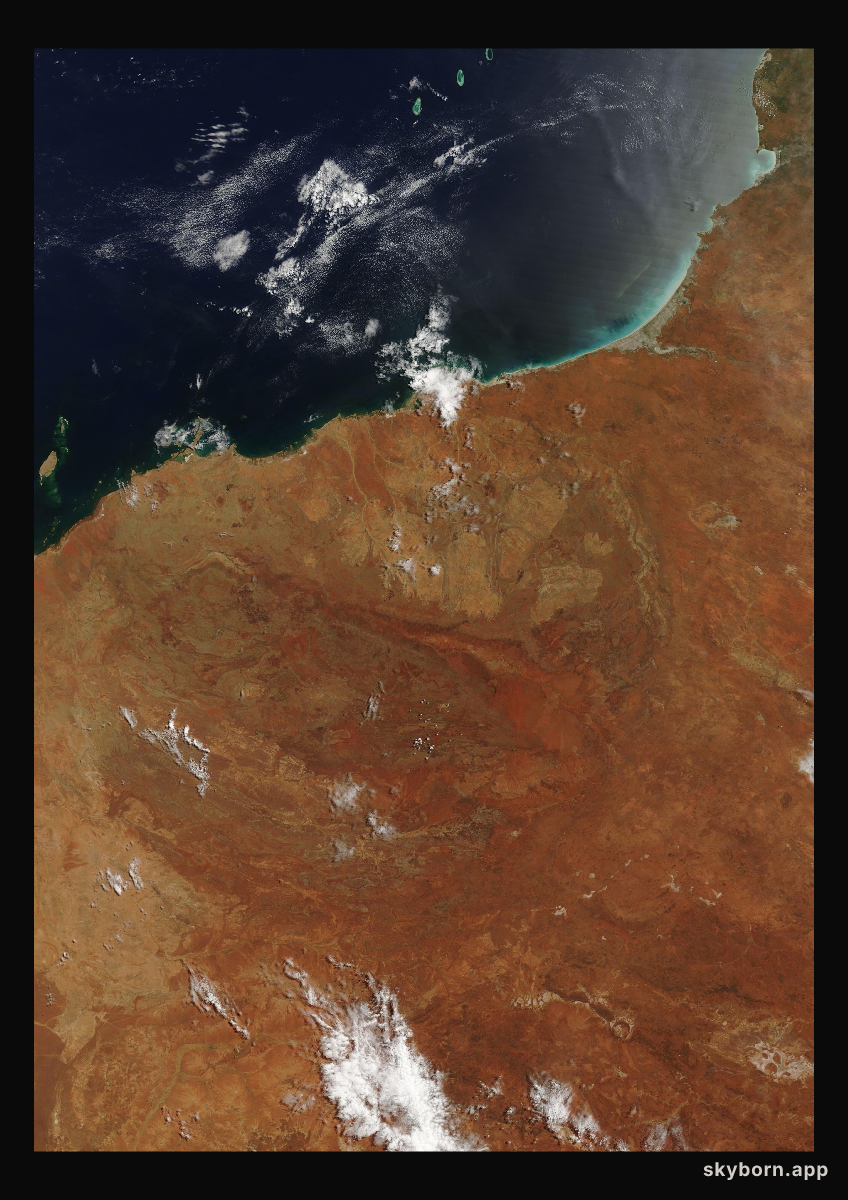 The Earth on 24 February 2010 · Pilbara, Western Australia