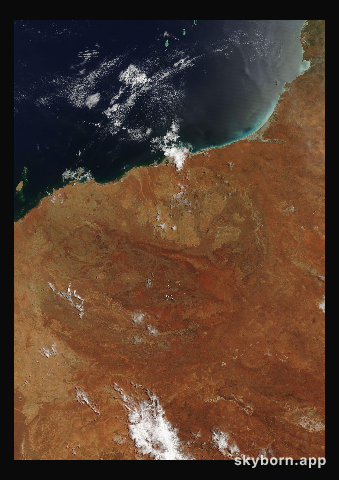 The Earth on 24 February 2010 · Pilbara, Western Australia