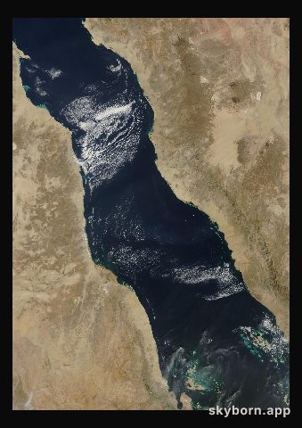 The Earth on 25 February 2010 · Red Sea