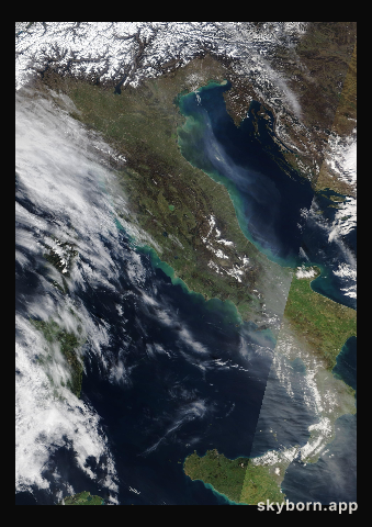 The Earth on 27 February 2010 · Italy and the Adriatic