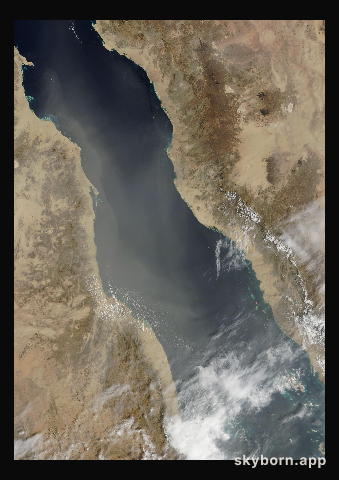 The Earth on 28 February 2010 · Red Sea