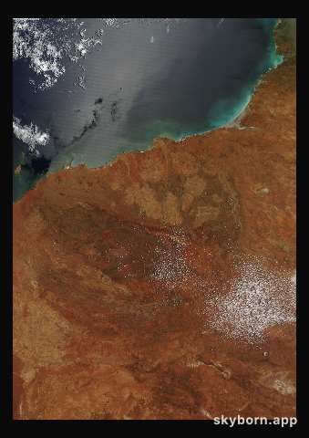 The Earth on 1 March 2010 · Pilbara, Western Australia