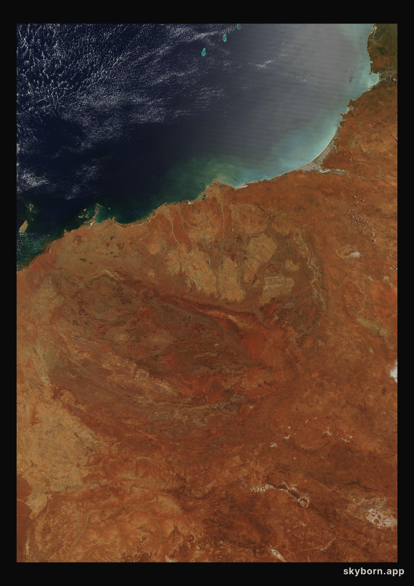 The Earth on 3 March 2010 · Pilbara, Western Australia