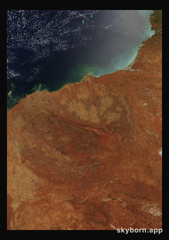 The Earth on 3 March 2010 · Pilbara, Western Australia