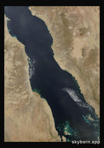 The Earth on 13 March 2010 · Red Sea