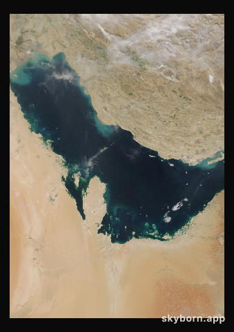 The Earth on 14 March 2010 · Persian Gulf
