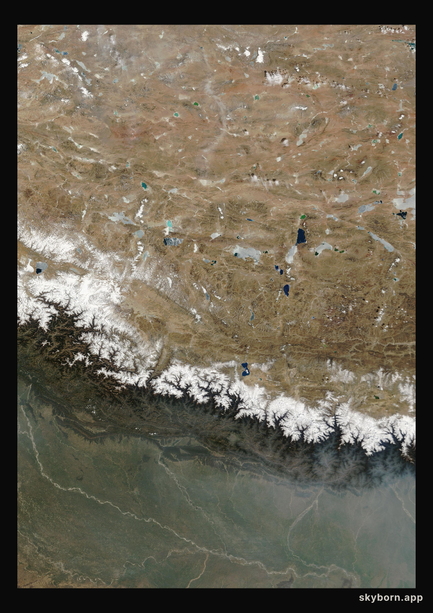 The Earth on 19 March 2010 · Himalaya and Tibet
