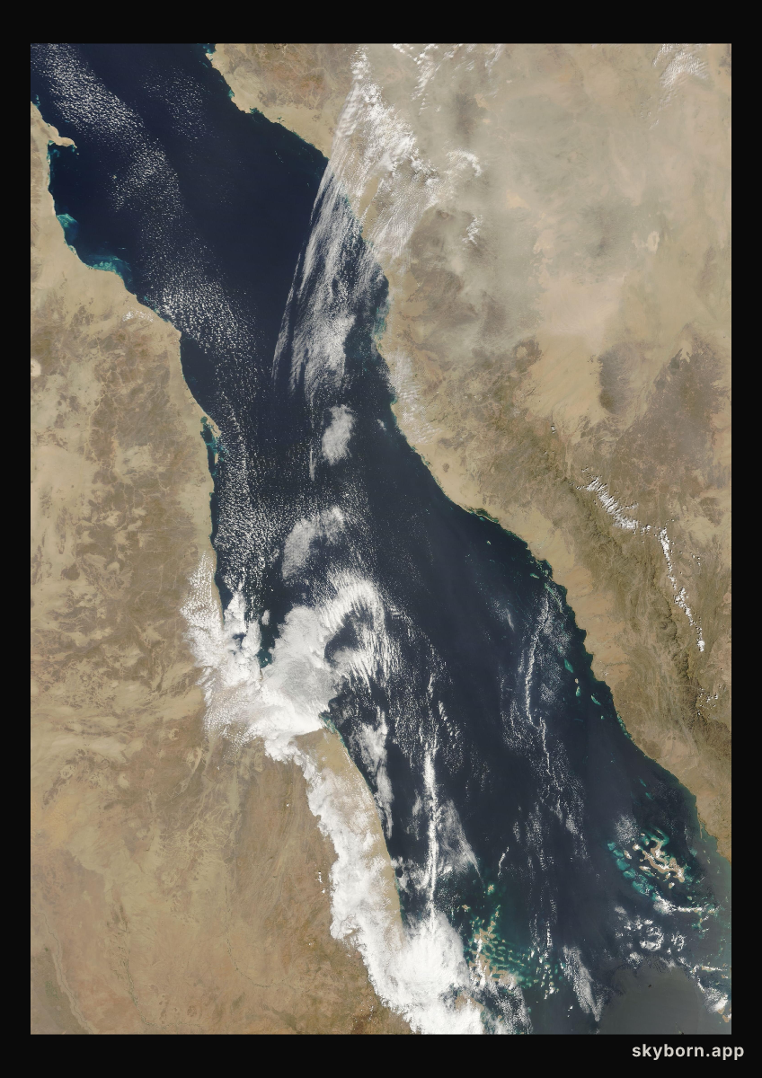 The Earth on 20 March 2010 · Red Sea