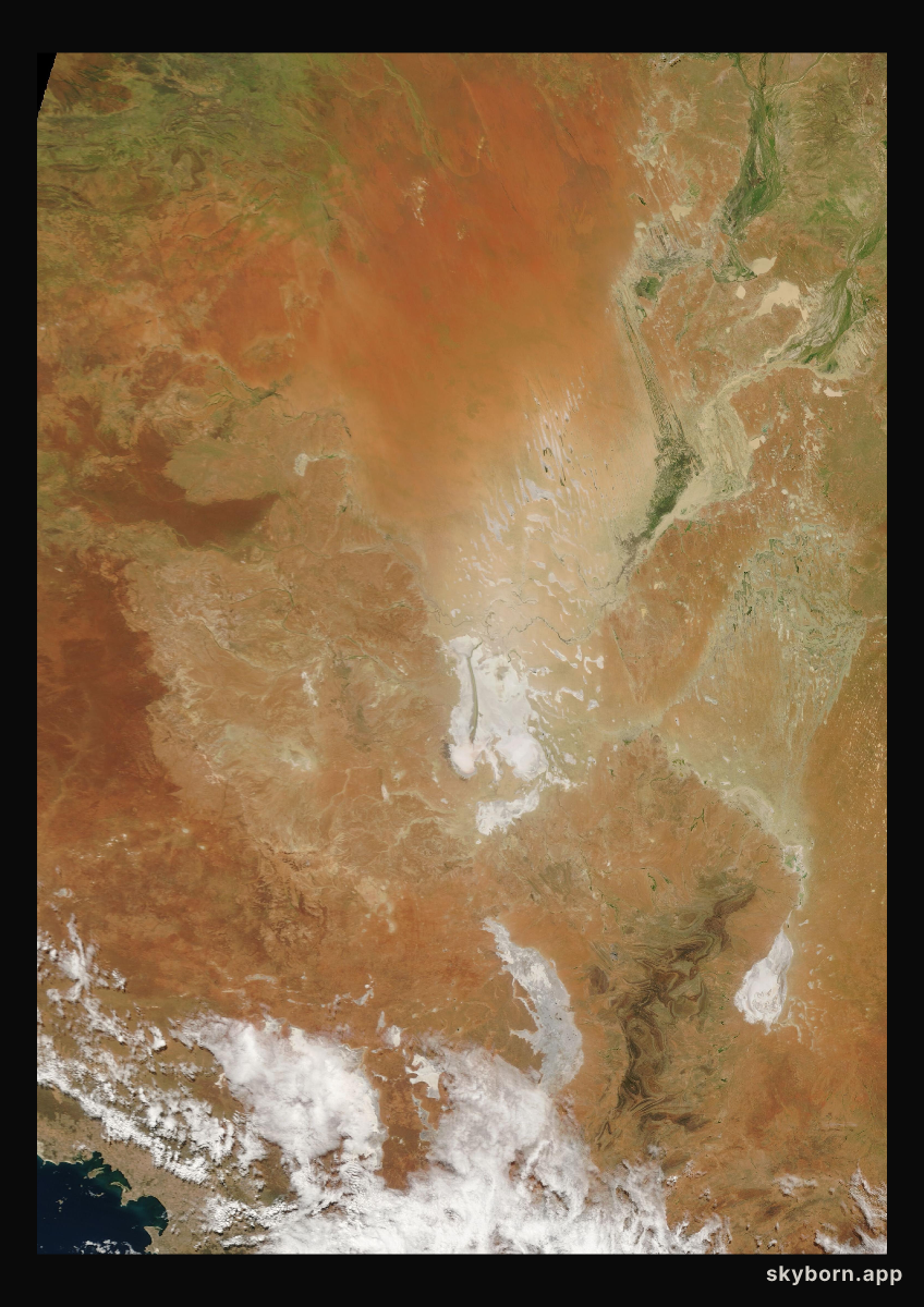 The Earth on 21 March 2010 · Lake Eyre, Australia