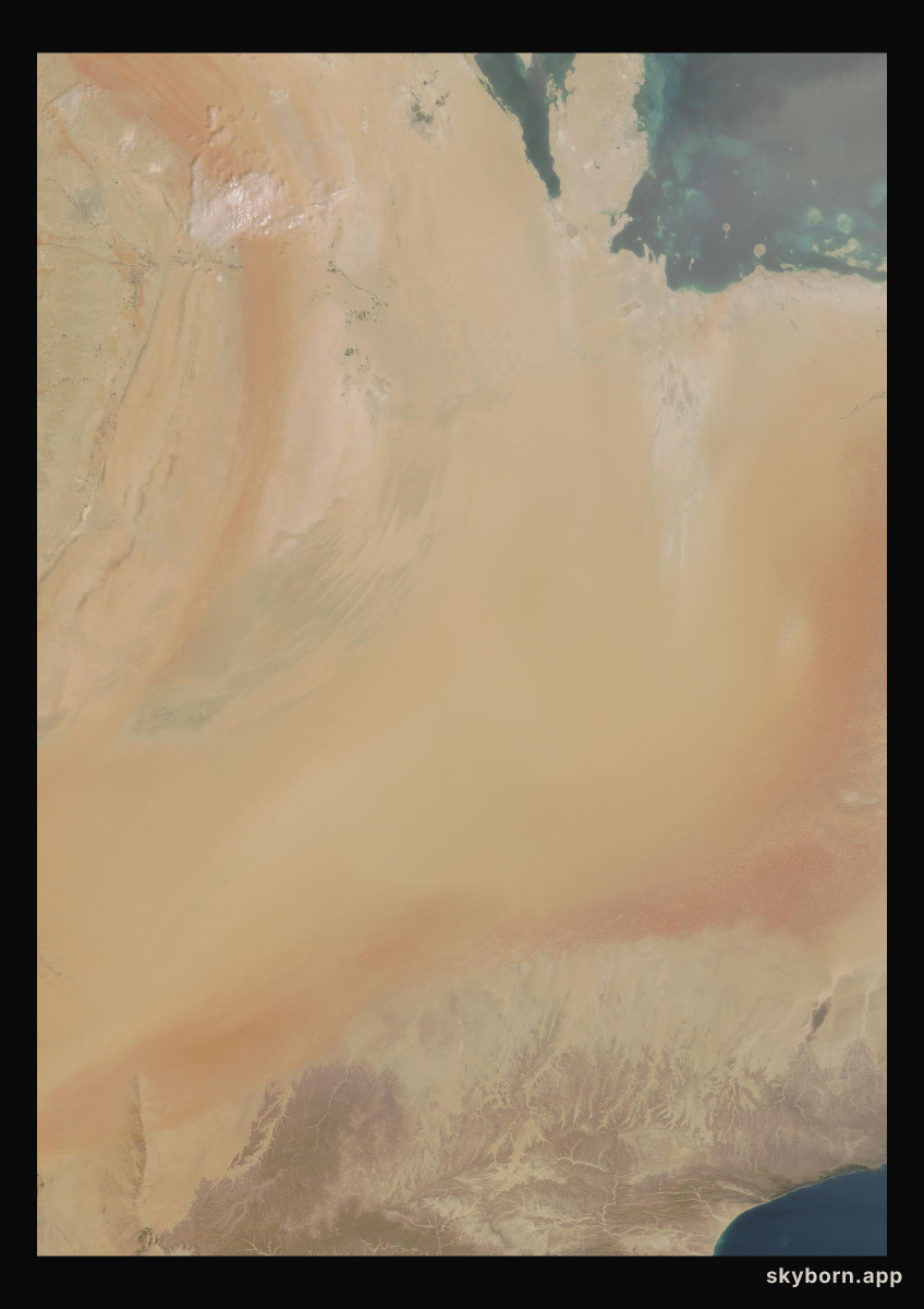 The Earth on 22 March 2010 · Empty Quarter, Arabia