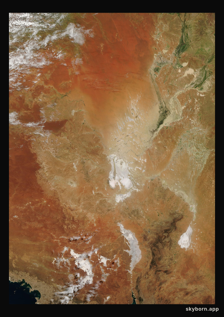 The Earth on 24 March 2010 · Lake Eyre, Australia