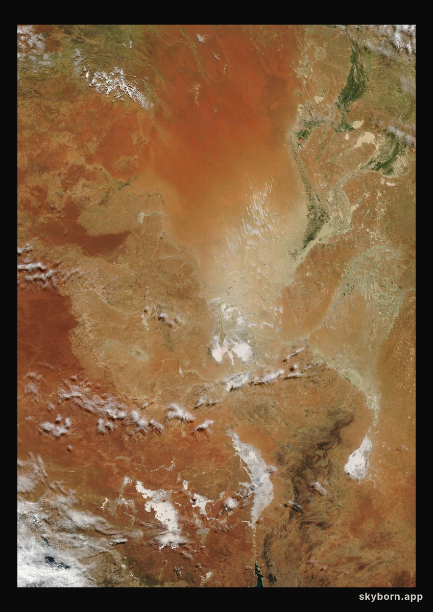 The Earth on 2 April 2010 · Lake Eyre, Australia