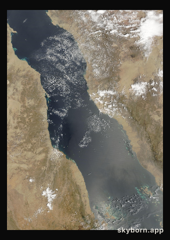 The Earth on 3 April 2010 · Red Sea