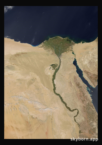 The Earth on 6 April 2010 · Nile Delta and Sinai