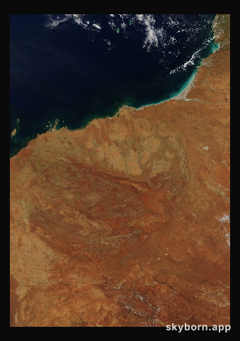 The Earth on 8 April 2010 · Pilbara, Western Australia