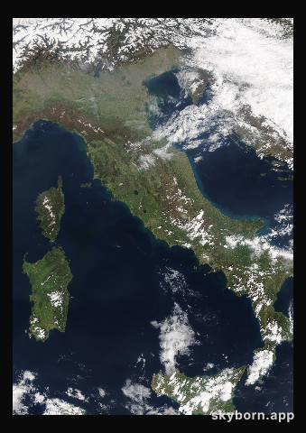 The Earth on 10 April 2010 · Italy and the Adriatic