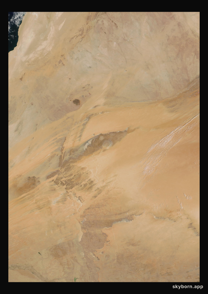 The Earth on 12 April 2010 · Eye of the Sahara, Mauritania