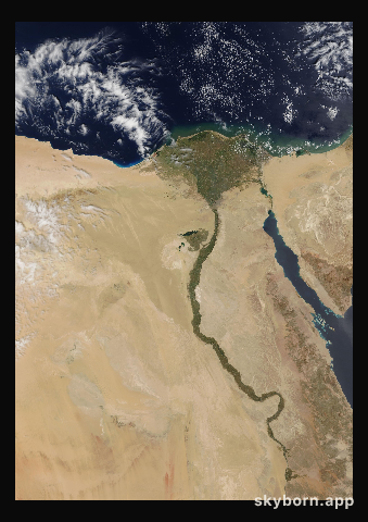 The Earth on 13 April 2010 · Nile Delta and Sinai