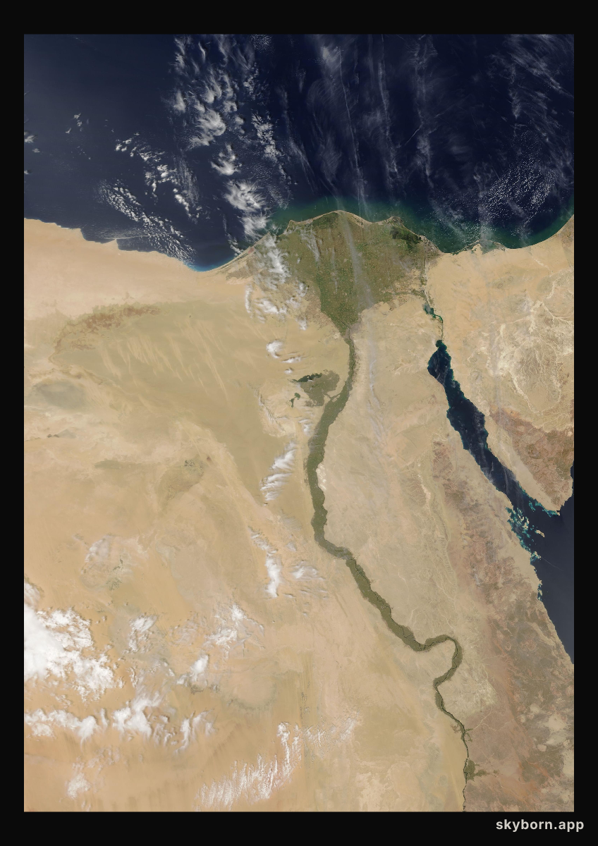 The Earth on 15 April 2010 · Nile Delta and Sinai
