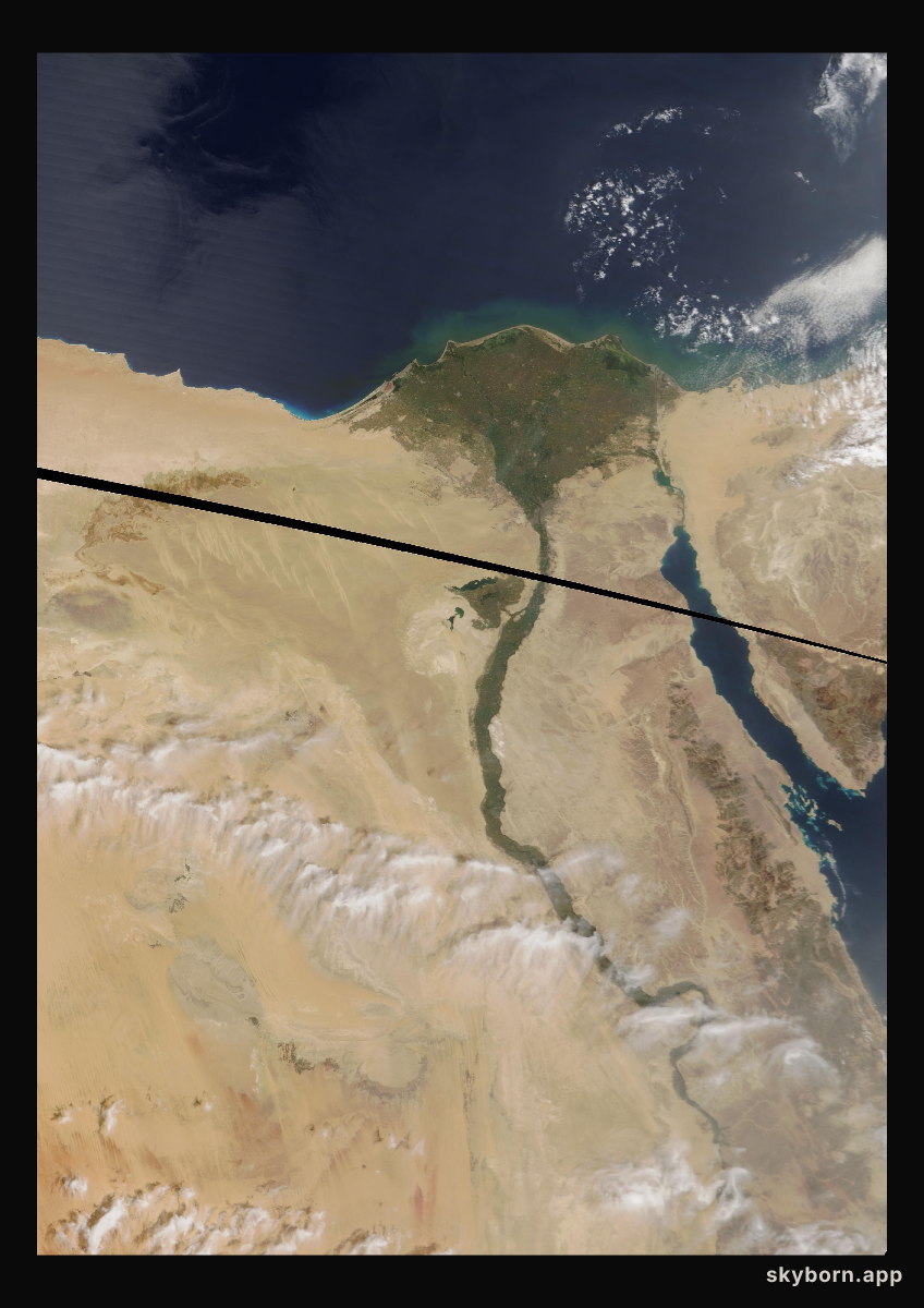 The Earth on 16 April 2010 · Nile Delta and Sinai