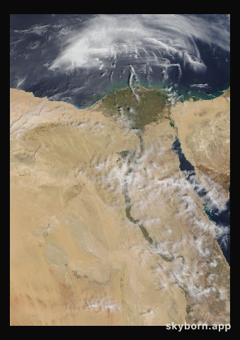 The Earth on 18 April 2010 · Nile Delta and Sinai