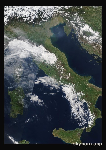 The Earth on 21 April 2010 · Italy and the Adriatic