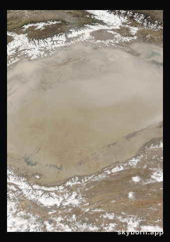 The Earth on 25 April 2010 · Taklamakan Desert