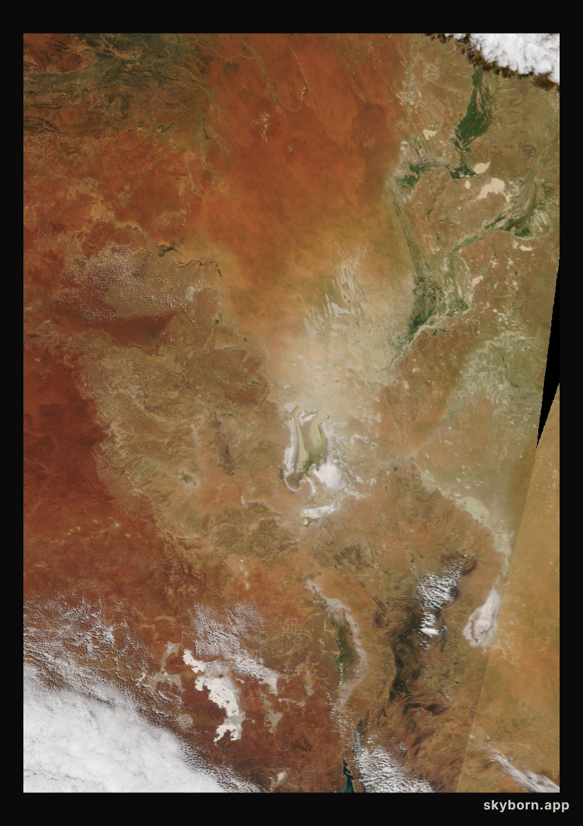 The Earth on 28 April 2010 · Lake Eyre, Australia