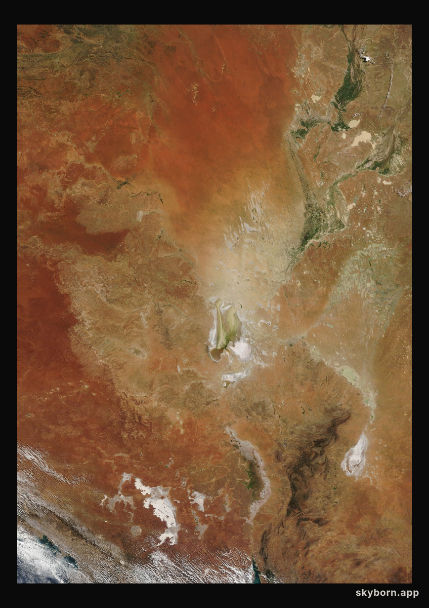 The Earth on 2 May 2010 · Lake Eyre, Australia