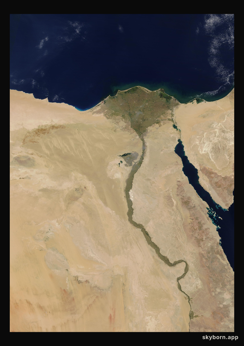 The Earth on 3 May 2010 · Nile Delta and Sinai