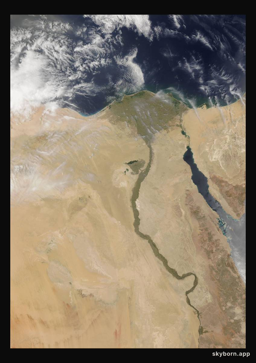 The Earth on 8 May 2010 · Nile Delta and Sinai