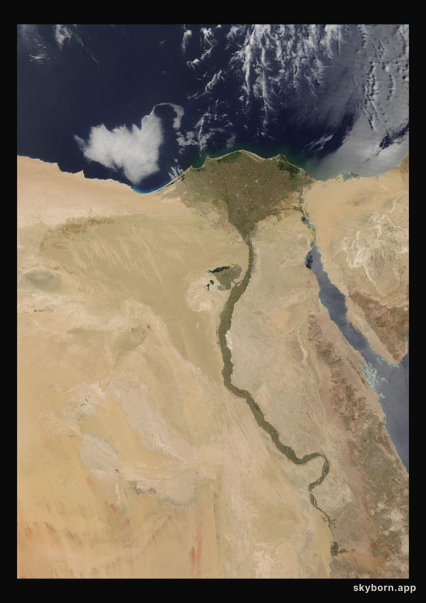 The Earth on 15 May 2010 · Nile Delta and Sinai