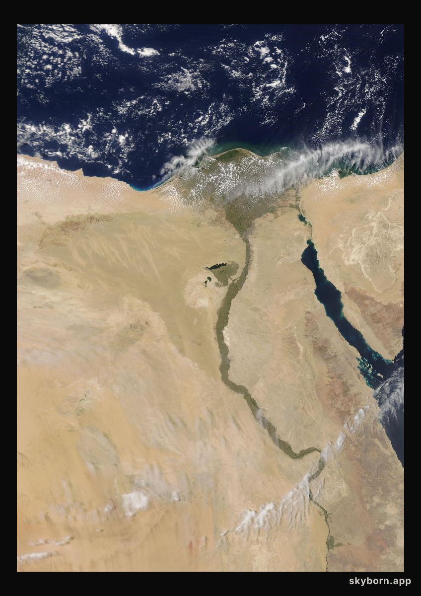 The Earth on 19 May 2010 · Nile Delta and Sinai