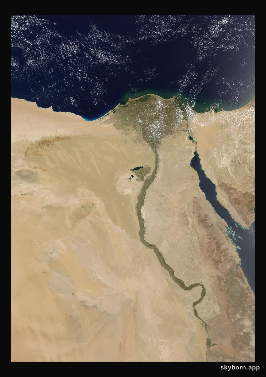 The Earth on 24 May 2010 · Nile Delta and Sinai