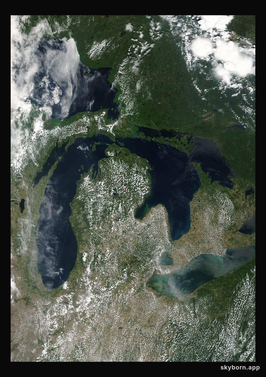 The Earth on 26 May 2010 · Great Lakes