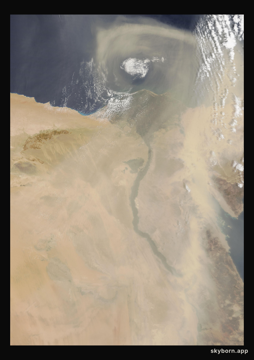 The Earth on 27 May 2010 · Nile Delta and Sinai