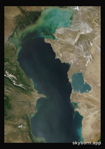 The Earth on 4 June 2010 · Caspian Sea