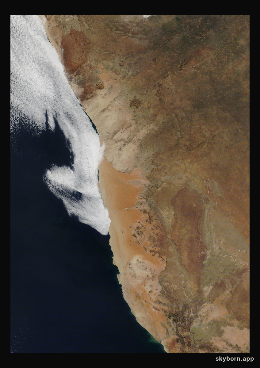 The Earth on 10 June 2010 · Namib Desert