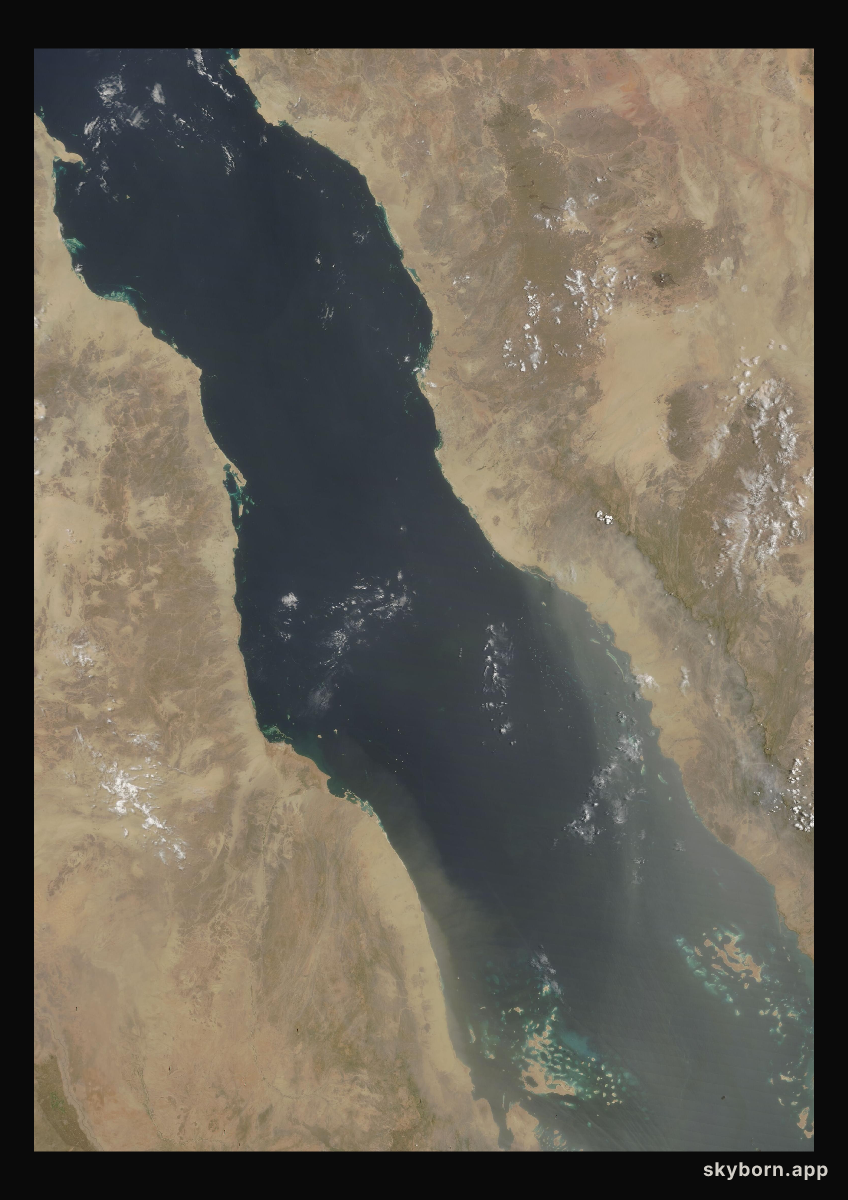 The Earth on 15 June 2010 · Red Sea