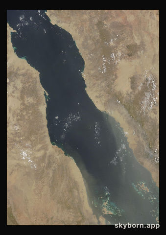 The Earth on 15 June 2010 · Red Sea