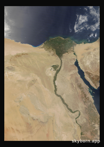 The Earth on 19 June 2010 · Nile Delta and Sinai