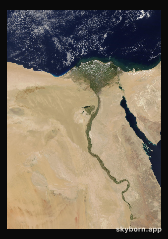 The Earth on 27 June 2010 · Nile Delta and Sinai