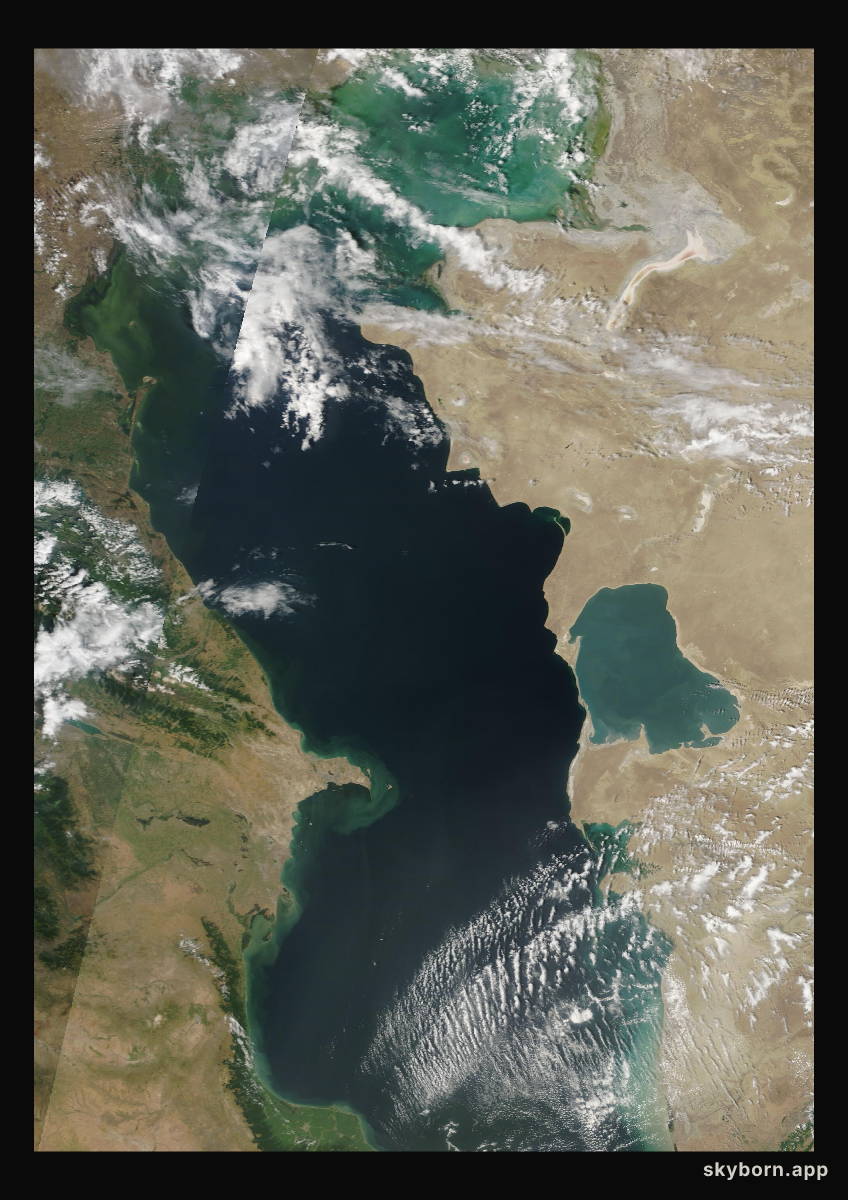 The Earth on 2 July 2010 · Caspian Sea