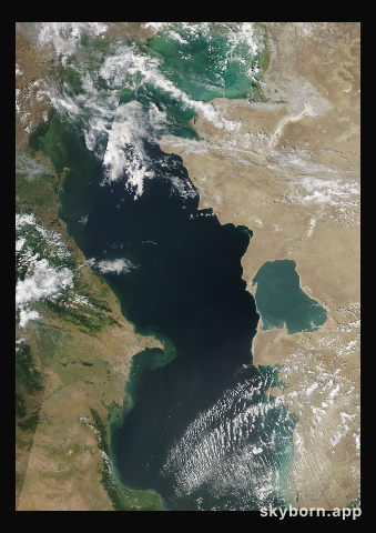The Earth on 2 July 2010 · Caspian Sea