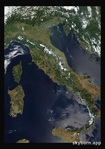 The Earth on 4 July 2010 · Italy and the Adriatic